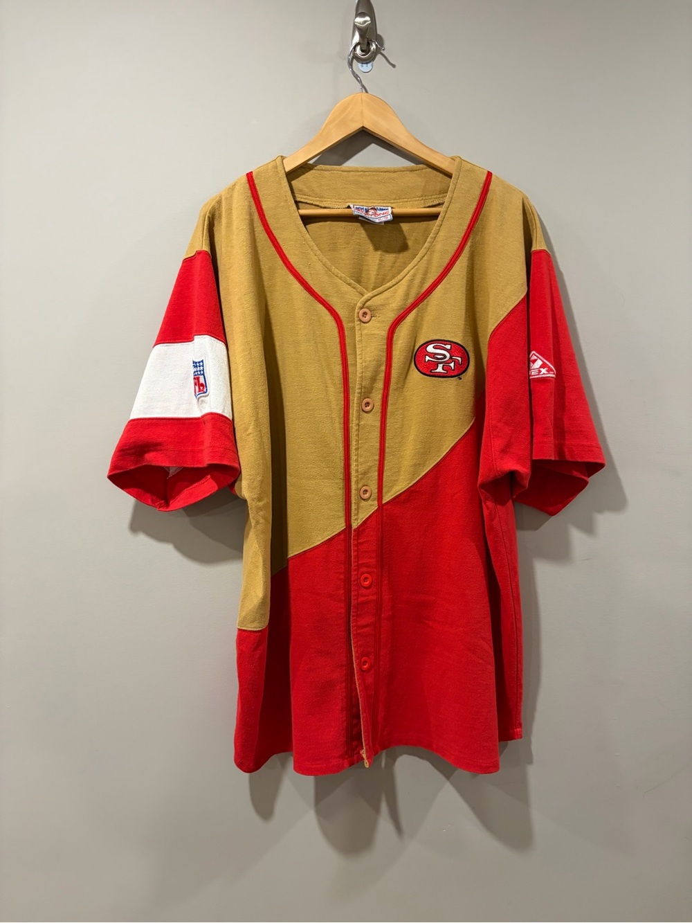 Vintage San Francisco 49ers Apex One NFL Button Front Shirt XL 90s - RARE